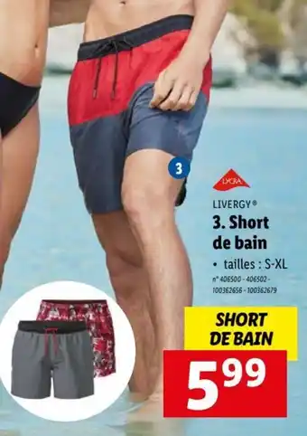 LIVERGY® 3. Short de bain