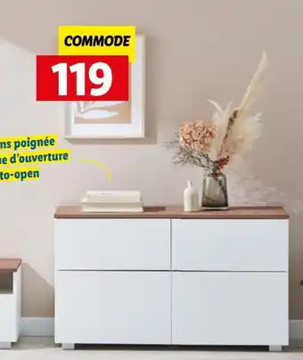 Lidl LIVARNO HOME Commode 2 tiroirs et 2 portes env. 113 x 67 x 40 cm • n° 498118-100361987 aanbieding