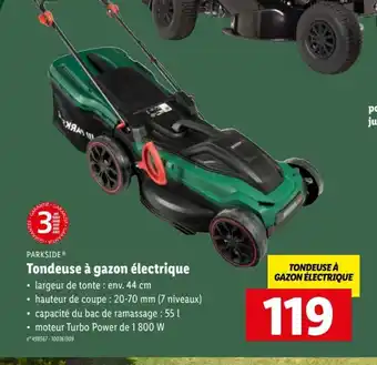 PARKSIDEⓇ Tondeuse à gazon électrique 1800W