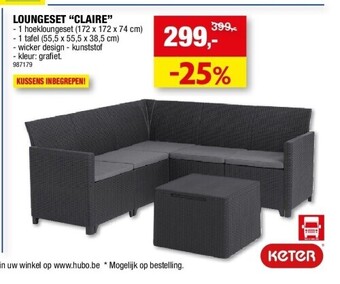 Hubo Loungeset “claire” aanbieding