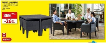 Hubo Tuinset “columbia” aanbieding