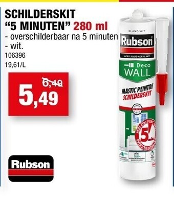 Hubo Schilderskit “5 minuten” 280 ml aanbieding