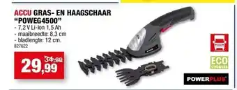 Hubo Accu gras- en haagschaar “poweg4500” - 7,2 v li-ion 1,5 ah aanbieding