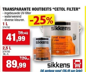 Hubo Transparante houtbeits “cetol filter” 1 l aanbieding