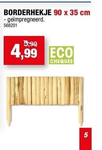 Hubo Borderhekje 90 x 35 cm aanbieding
