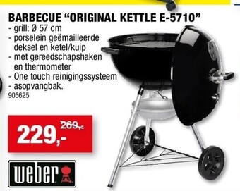 Hubo Barbecue “original kettle e-5710” aanbieding