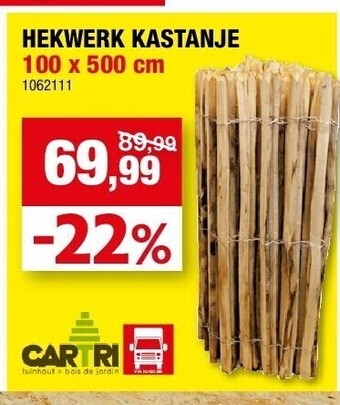 Hubo Hekwerk kastanje 100 x 500 cm aanbieding