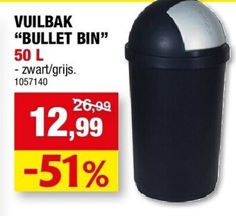 Hubo Vuilbak “bullet bin” 50 l aanbieding