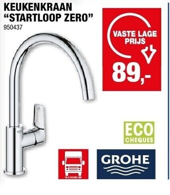 Hubo Keukenkraan “startloop zero” aanbieding