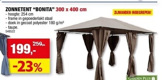 Hubo Zonnetent bonita' 300 x 400 cm aanbieding