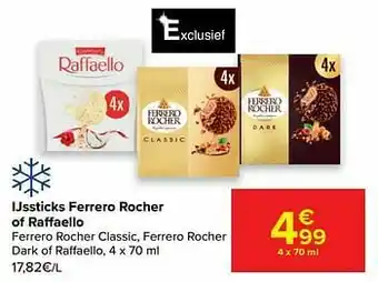 Ijssticks ferrero rocher of raffaello