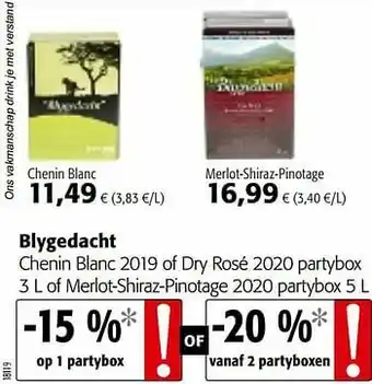 Colruyt Blygedacht chenin blanc 2019 aanbieding