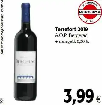 Colruyt Terrefort 2019 a.o.p. bergerac aanbieding