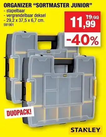 Hubo Organizer organizer sortmaster junior 29,2 x 37,5 x 6,7 cm aanbieding