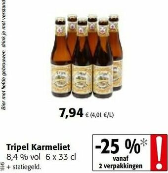 Colruyt Tripel karmeliet aanbieding
