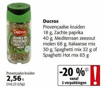 Colruyt Ducros provençaalse kruiden aanbieding