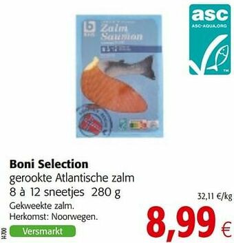 Colruyt Boni selection gerookte atlantische zalm aanbieding