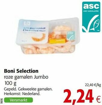 Colruyt Boni selection roze garnalen jumbo aanbieding