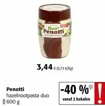 Colruyt Penotti hazelnootpasta duo aanbieding
