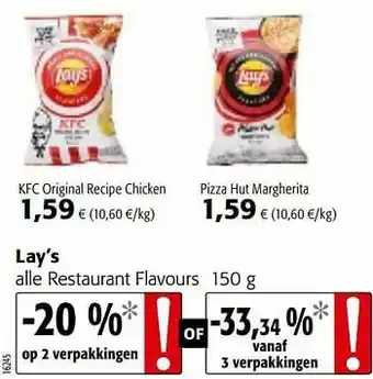 Colruyt Lay’s alle restaurant flavours aanbieding