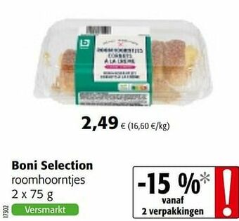 Colruyt Boni selection roomhoorntjes aanbieding