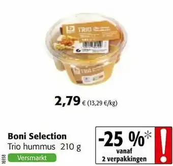 Colruyt Boni selection trio hummus aanbieding