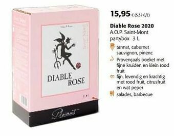 Colruyt Diable rose 2020 a.o.p. saint-mont aanbieding