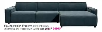 Leen Bakker Bijv. hoeksalon brooklyn aanbieding