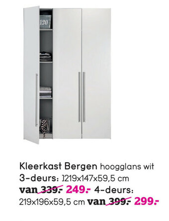 Leen Bakker Kleerkast bergen aanbieding