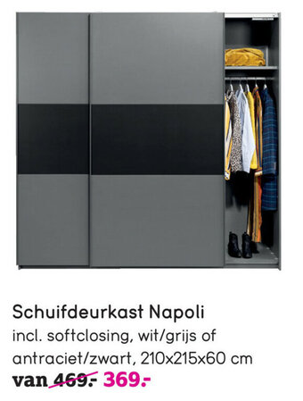 Leen Bakker Schuifdeurkast napoli aanbieding
