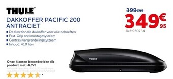 Dakkoffer pacific 200 antraciet