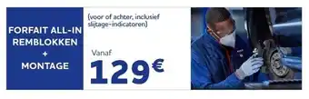 Auto5 Forfait all-in remblokken + montage (voor of achter, inclusief slijtage-indicatoren) aanbieding