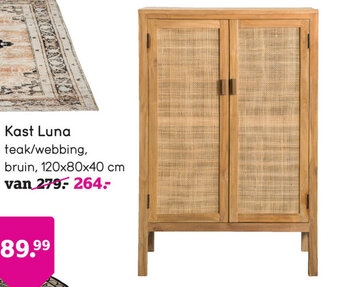 Leen Bakker Kast luna aanbieding