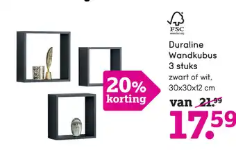 Duraline wandkubus 3 stuks