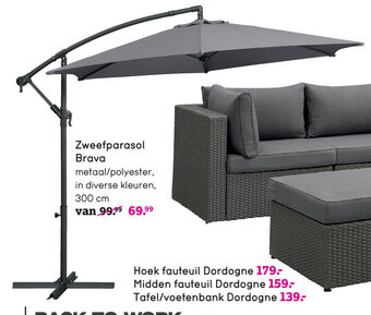 Leen Bakker Zweefparasol brava aanbieding