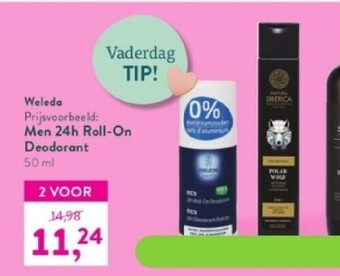 Holland & Barrett Weleda 24h roll-on deodorant voor mannen - 50ml aanbieding