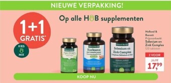 Holland & Barrett Selenium en zink complex 120 tabletten aanbieding