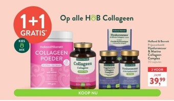 Holland & Barrett Hyaluronzuur & marine collageen complex 30 capsules aanbieding