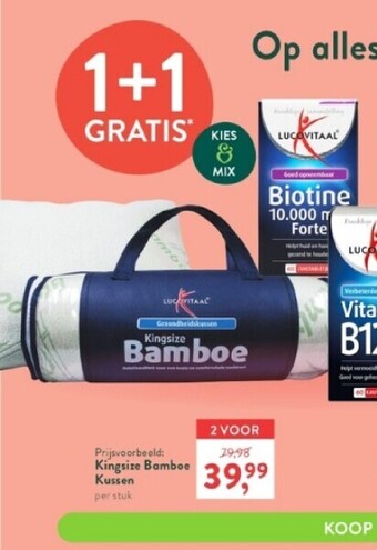 Holland & Barrett Kingsize bamboe kussen aanbieding