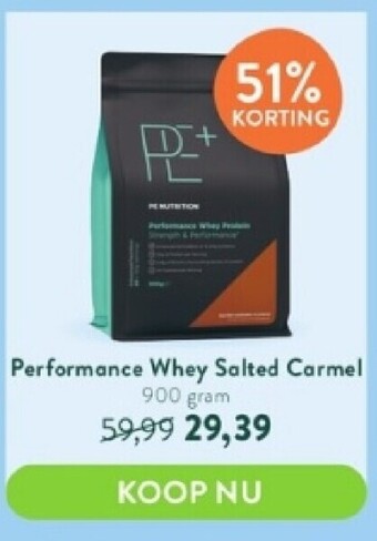 Holland & Barrett Performance whey salted carmel 900 gram aanbieding