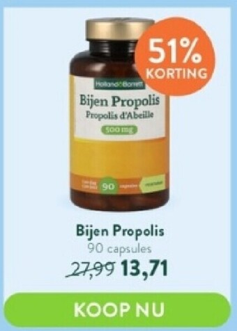 Holland & Barrett Bijen propolis 90 capsules aanbieding