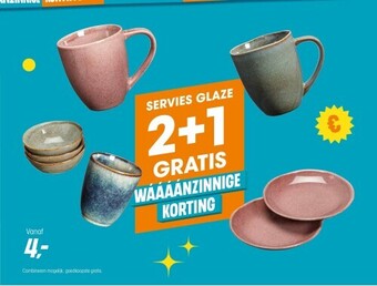 Kwantum Servies glaze aanbieding