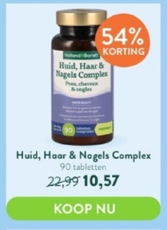 Holland & Barrett Huid, haar & nagels complex 90 tabletten aanbieding