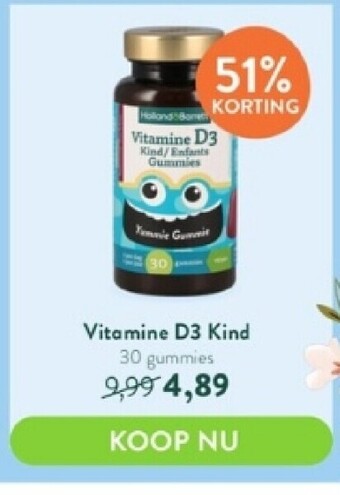 Holland & Barrett Vitamine d3 kind 30 gummies aanbieding