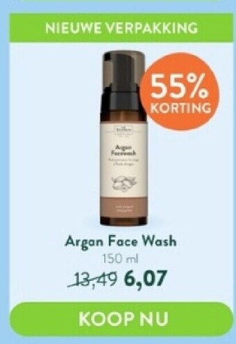 Holland & Barrett Argan face wash 150 ml aanbieding