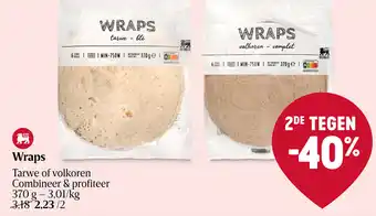 Delhaize Wraps Tarwe of volkoren aanbieding