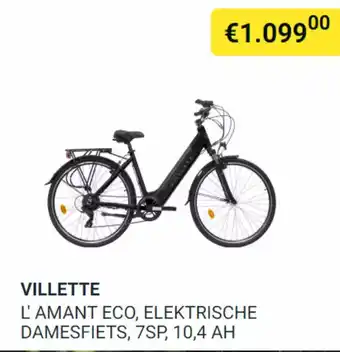 Decathlon VILLETTE L'AMANT ECO, ELEKTRISCHE DAMESFIETS, 7SP, 10,4 AH aanbieding