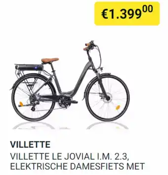 Decathlon VILLETTE LE JOVIAL I.M. 2.3, ELEKTRISCHE DAMESFIETS MET aanbieding