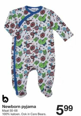 Zeeman Newborn pyjama Maat 50-68 aanbieding