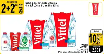 Cora VITTEL Water 4 x (6 x 1.5L) aanbieding